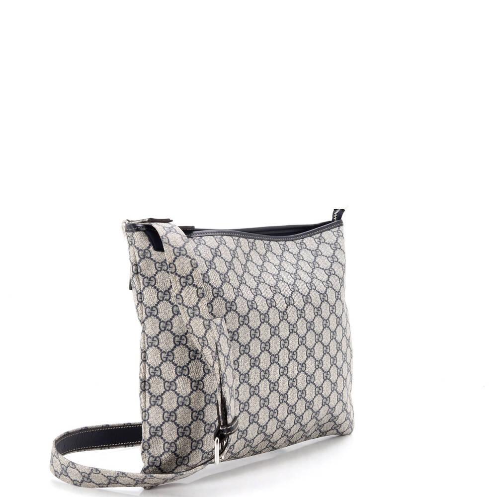 Gucci Web Loop Flat Messenger Gg Coated #236864G99B - Picture 2 of 7